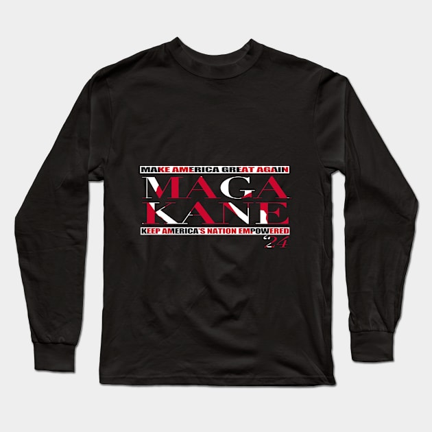 MAGA KANE Red & White Long Sleeve T-Shirt by Jumping the Guardrail